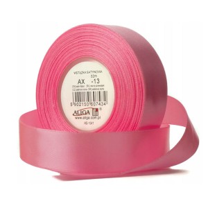 Wstążka Satynowa 12mmx32m Róż Neon Aliga 