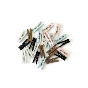 Klamerki Drewniane Argo Pastel 25mm