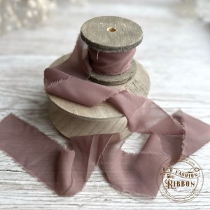 Wstążka Old Fashion Ribbon Szyfon Vintage Róż