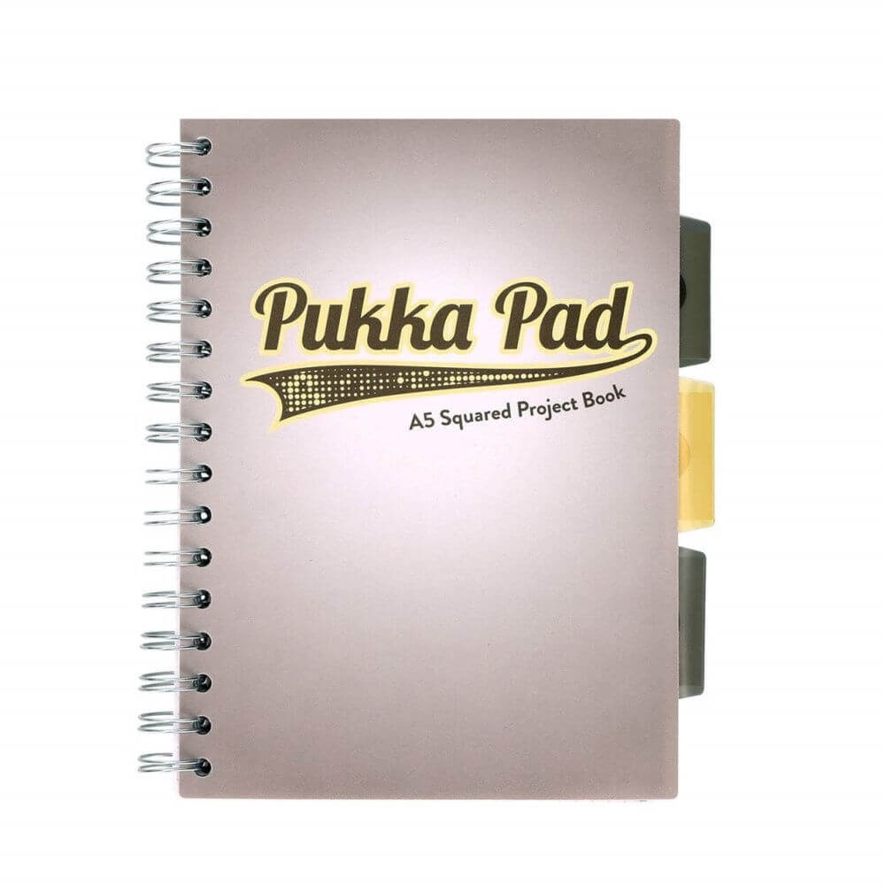 3111GY Kołozeszyt Kratka A5100 PP Pukka Pad Grey.jpg