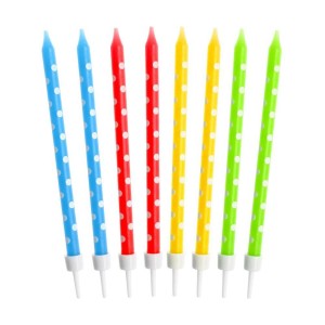 Świeczki Urodzinowe GoDan 24szt. + Podstawki