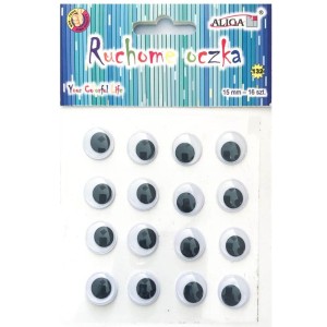 Naklejki Oczy Czarne 15mm Aliga a'16