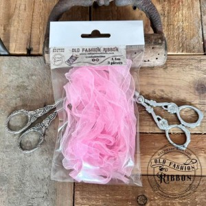 Wstążki Old Fashion Ribbon Mgiełka Pink 3szt.