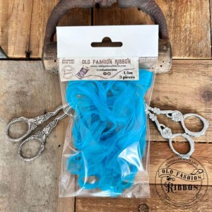 Wstążki Old Fashion Ribbon Mgiełka Turquoise 3szt.