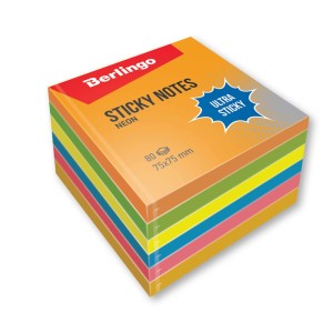 Karteczki Samoprzylepne 75x75mm Berlingo Neon a'480