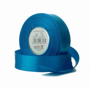 Wstążka Satynowa 12mmx32m Niebieska Aliga 