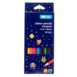 Kredki Ołówkowe Happy Color 12 kol. Pixi Planet