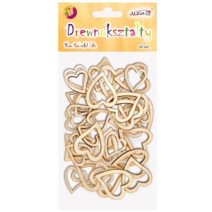 Serca Drewniane Aliga 40szt.