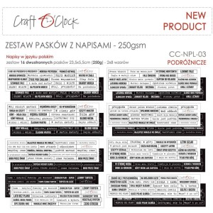 Napisy Craft O'Clock Podróżnicze 03