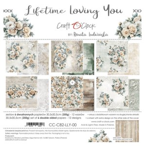 Zestaw Papierów 12x12" Craft O'Clock Lifetime Loving You