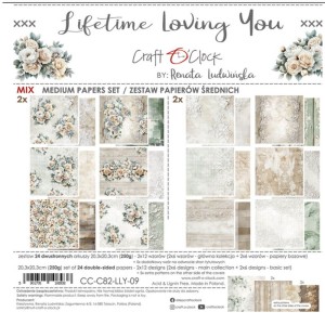 Zestaw Papierów Mix 8x8" Craft O'Clock Lifetime Loving You