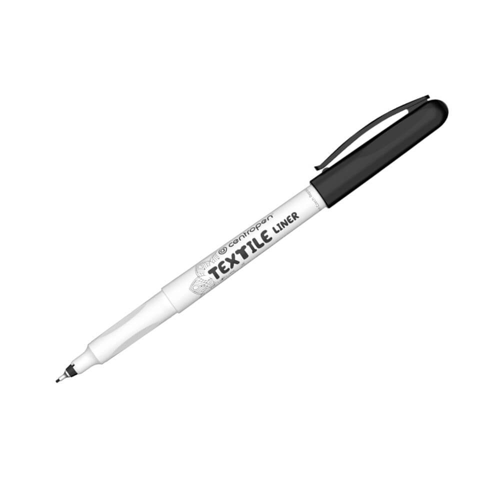 2639 CER Marker do Tkanin Textile Liner Centropen Czarny.jpg