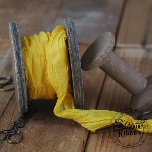 Wstążka Old Fashion Ribbon Ciemny Żółty