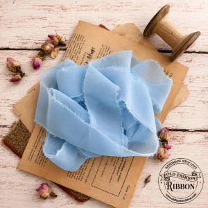 Wstążka Old Fashion Ribbon Szyfon Light Blue