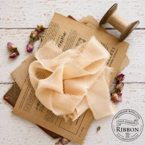 Wstążka Old Fashion Ribbon Szyfon Vanilla