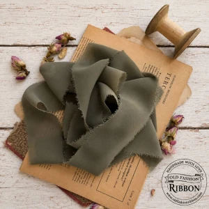 Wstążka Old Fashion Ribbon Szyfon Vintage Beż