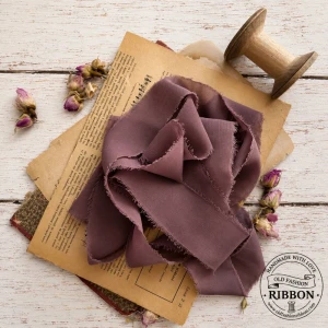 Wstążka Old Fashion Ribbon Szyfon Vintage Róż
