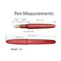 Pióro Wieczne Wancher DP True Ebonite Sand Red rozmiar.jpg
