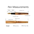 Pióro Wieczne Wancher Sekai World Olive Wood rozmiary.jpg