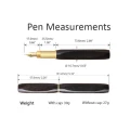 Pióro Wieczne Wancher Sekai Dencho Ebony 4Facets rozmiar.jpg