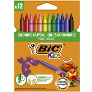 Kredki Świecowe 12 kol. Bic Plastidecor 