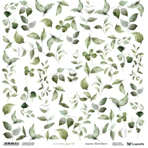 Papier 12x12" ScrapAndMe Leaves 18 Wycinanka