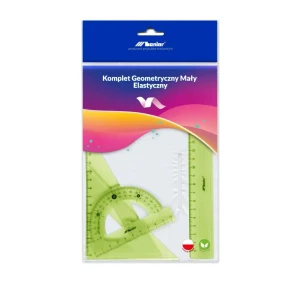 Komplet Geometryczny Leniar Elastyczny 16cm Zielony