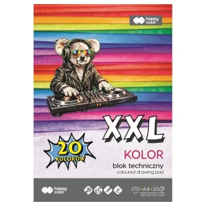 Blok Techniczny Kolorowy A4/20 170g/m2 Happy Color 