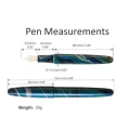 Pióro wieczne Wancher True Ebonite Marble Green rozmiar.jpg