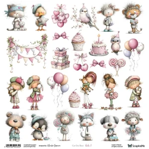 Papier 12x12" ScrapAndMe Kids 2 Wycinanka