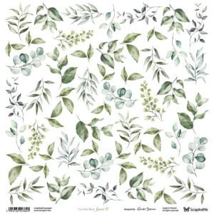 Papier 12x12" ScrapAndMe Leaves 17 Wycinanka