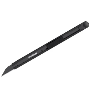 Nóż Biurowy 9mm Berlingo Double Black Metalowy