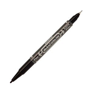 Marker Permanentny Zebra Mckie EF Czarny Dwustronny
