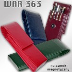 Piórnik Skóra Eko Warta Duży na Magnes