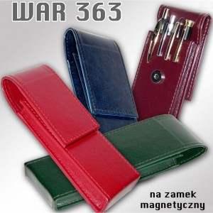 Piórnik Skóra Eko Warta Duży na Magnes