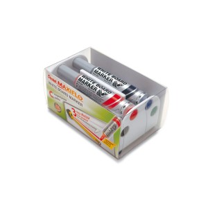 Zestaw Markerów Suchościeralnych Pentel Maxiflo Okrągły M 4 kol.